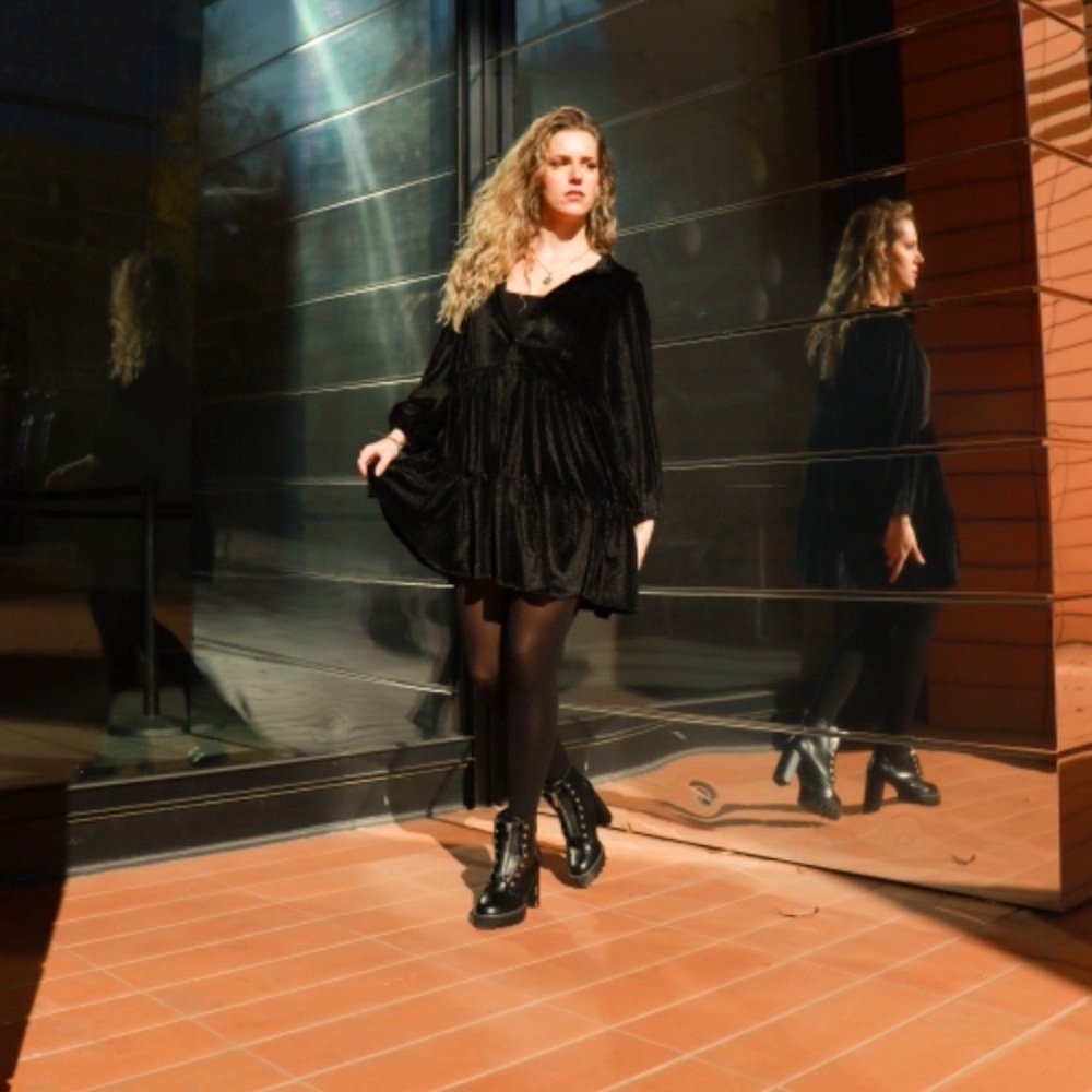 Velvet Flowy Dress